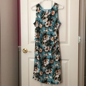 PinkBlush Maternity Floral Sleeveless Fitted Dress
